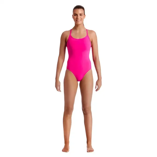 Funkita Diamond Back Strój kąpielowy still pink 1 Funkita kostium damski Still Pink