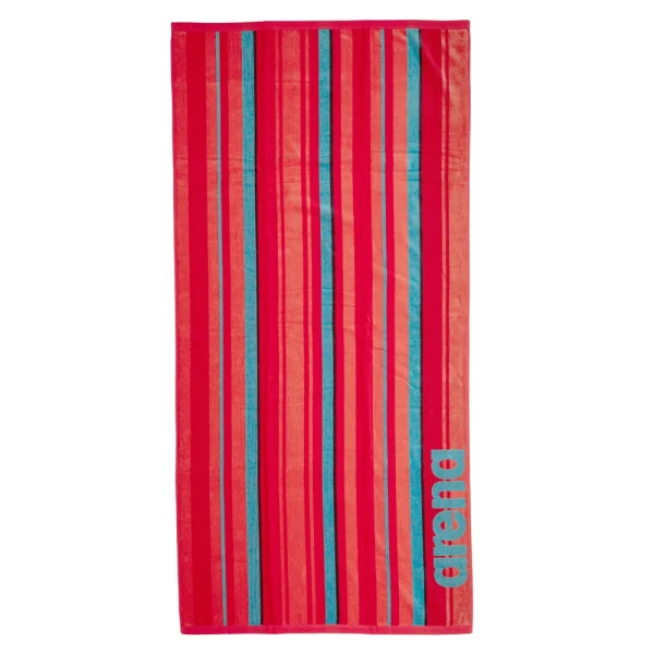 Recznik_plazowy_arena_BEACH_TOWEL_MULTISTRIPES_II_007302200 Arena ręcznik BEACH TOWEL MULTISTRIPES II coral