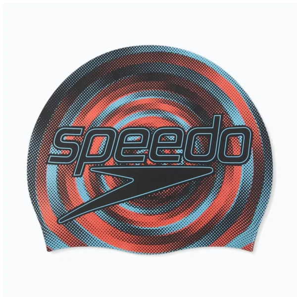 Speedo czepek Slogan Black/Red