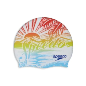 SPEEDO-CZEPEK-TRENINGOWY- SLOGAN-PRINT-8-0838517394-ORANGE Speedo czepek Slogan orange
