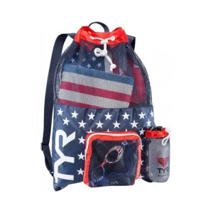 Worek na sprzęt treningowy TYR Alliance Big Mesh Mummy Bag USA Tyr plecak Big Mesh Mummy Bag USA