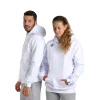 Bluza Arena z kapturem Team Hooded Sweat Panel biała – widok z przodu, krój unisex