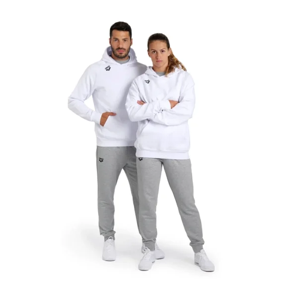 Arena bluza team hooded sweat panel biała