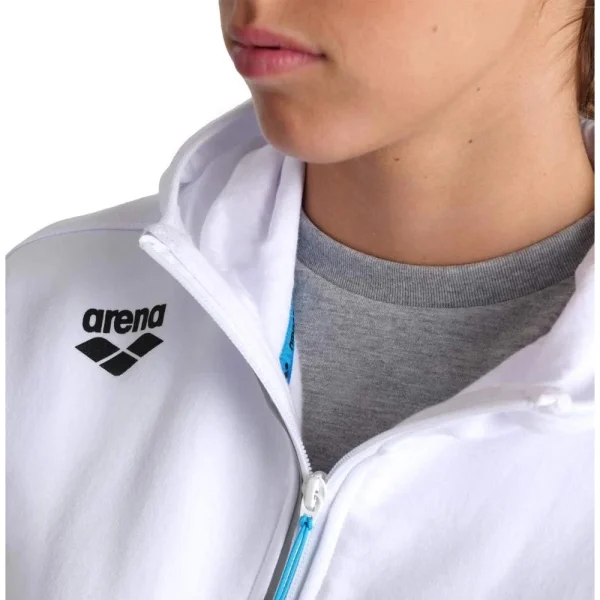 Arena bluza team hooded jacket panel Biała