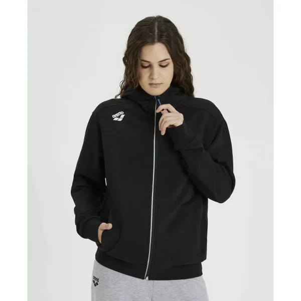 Arena bluza team hooded jacket panel Czarna