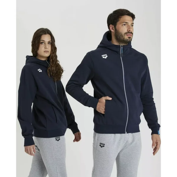 Arena bluza team hooded jacket panel Navy