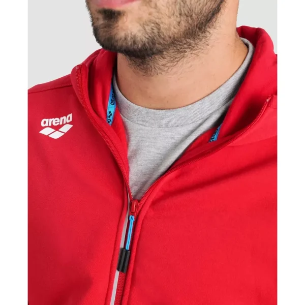 Arena bluza team hooded jacket panel Red