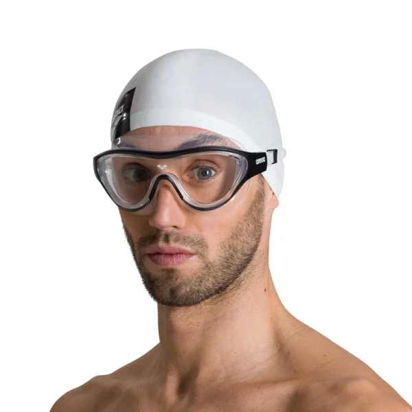 okulary_treningowe_arena_one_mask_black_clear_003148102 Arena maska pływacka The One Mask czarna