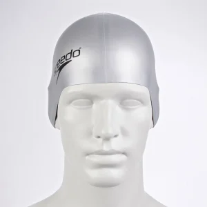 Speedo czepek bezszwowy Flat srebrny