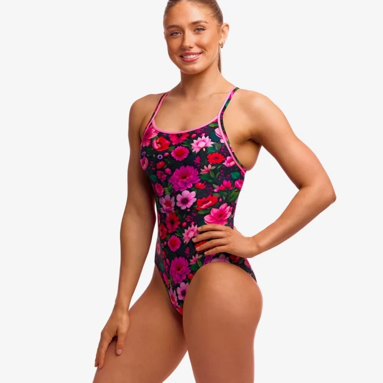 funkita kostium treningowy plywacki FKS033L72379 Diamond Back One Piece Garden Glow kostium treningowy Funkita Garden Glow damski Diamond Back