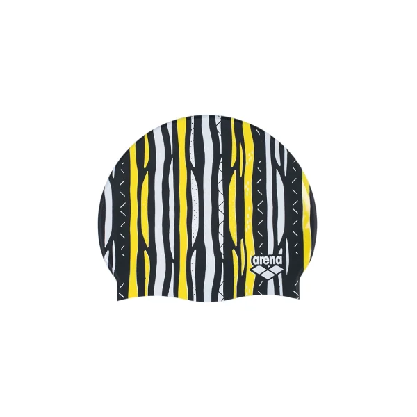 arena_czepek_silikonowy_print_2_STRIPES_1E368278 Czepek Arena HD CAP STRIPES - silikonowy czepek pływacki z wzorem pasków